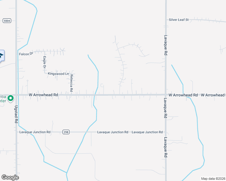 map of restaurants, bars, coffee shops, grocery stores, and more near 5167 West Arrowhead Road in Hermantown
