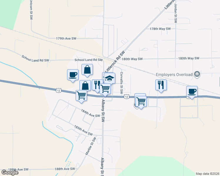 map of restaurants, bars, coffee shops, grocery stores, and more near 10140 U.S. 12 in Rochester
