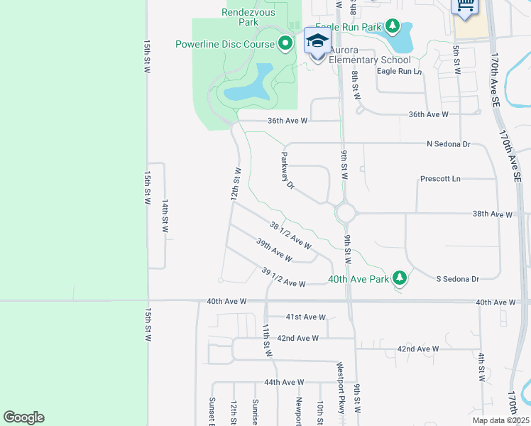 map of restaurants, bars, coffee shops, grocery stores, and more near 1110 38 1/2 Ave W in West Fargo