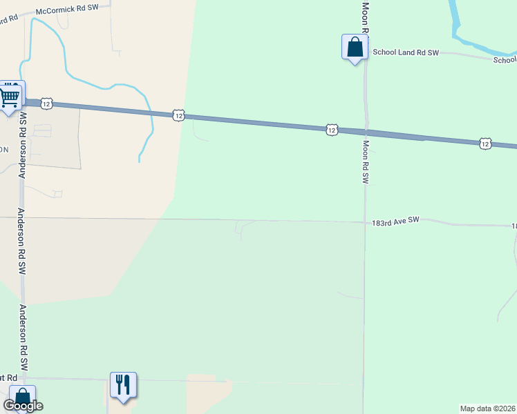 map of restaurants, bars, coffee shops, grocery stores, and more near 12627 183rd Avenue Southwest in Rochester