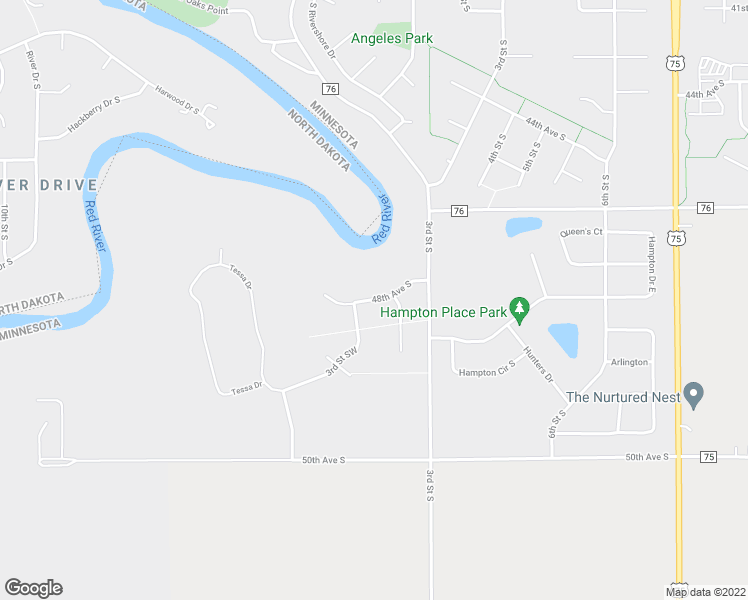 map of restaurants, bars, coffee shops, grocery stores, and more near 226 48th Avenue Southwest in Moorhead