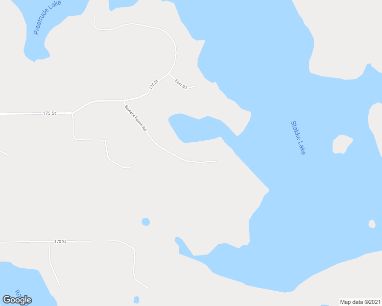 map of restaurants, bars, coffee shops, grocery stores, and more near 17261 Sayler's Beach Road in Lake Park