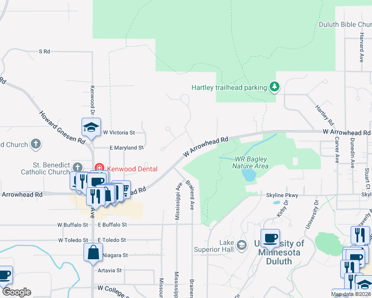 map of restaurants, bars, coffee shops, grocery stores, and more near 1002 Berwick Court in Duluth
