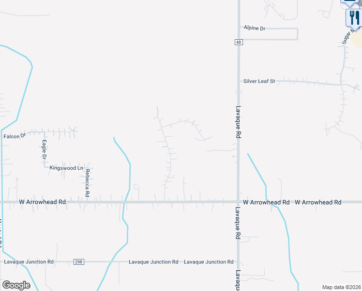 map of restaurants, bars, coffee shops, grocery stores, and more near 4372 Grouse Ridge Drive in Hermantown
