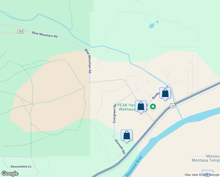 map of restaurants, bars, coffee shops, grocery stores, and more near 4709 Wornath Road in Missoula