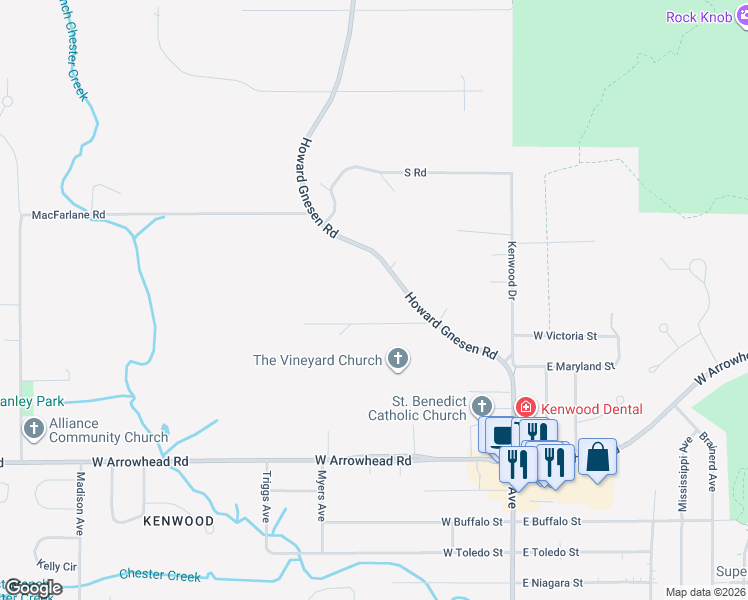 map of restaurants, bars, coffee shops, grocery stores, and more near 49 Howard Gnesen Road in Duluth