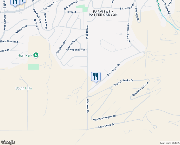 map of restaurants, bars, coffee shops, grocery stores, and more near 1028 Whitaker Drive in Missoula