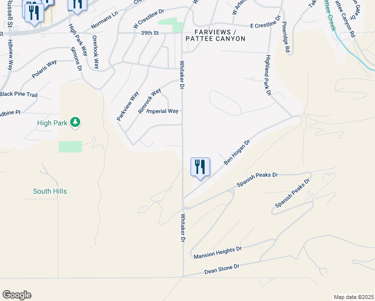 map of restaurants, bars, coffee shops, grocery stores, and more near 1028 Whitaker Drive in Missoula