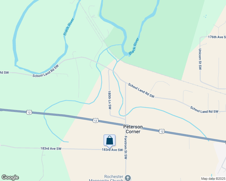 map of restaurants, bars, coffee shops, grocery stores, and more near 11230 180th Lane Southwest in Rochester