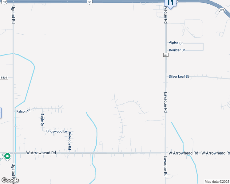 map of restaurants, bars, coffee shops, grocery stores, and more near 4392 Grouse Ridge Drive in Hermantown