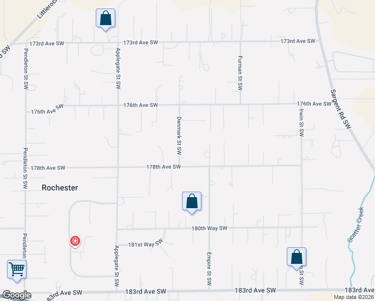 map of restaurants, bars, coffee shops, grocery stores, and more near 8638 178th Avenue Southwest in Rochester