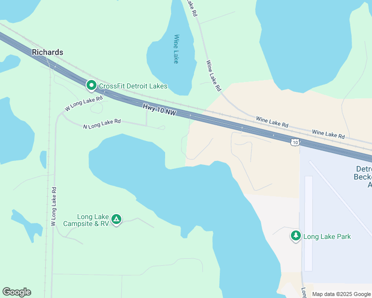 map of restaurants, bars, coffee shops, grocery stores, and more near 24013 U.S. 10 in Detroit Lakes