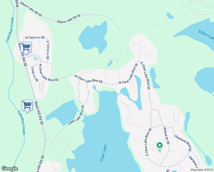 map of restaurants, bars, coffee shops, grocery stores, and more near 17627 Valley Lane Southeast in Yelm