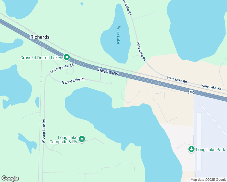 map of restaurants, bars, coffee shops, grocery stores, and more near 23941 North Long Lake Road in Detroit Lakes