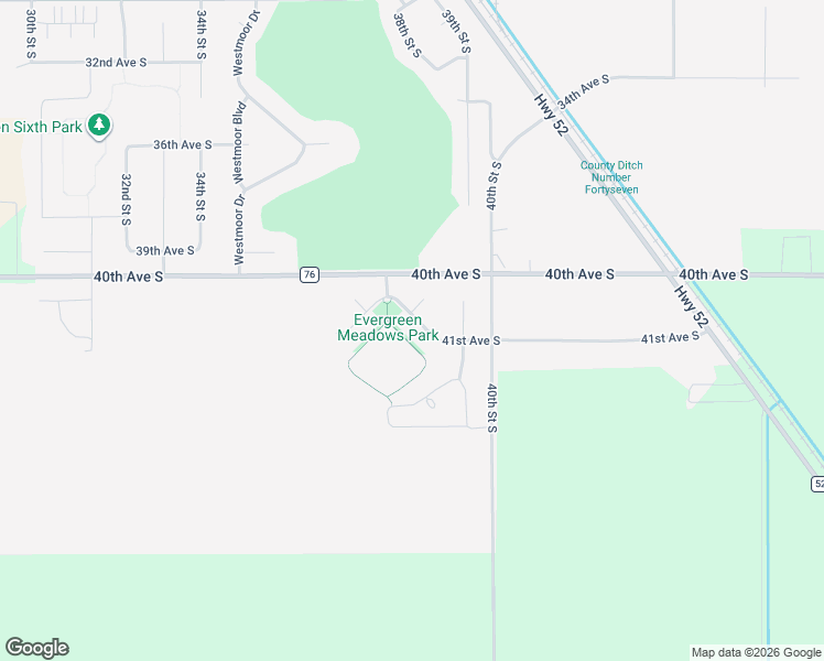 map of restaurants, bars, coffee shops, grocery stores, and more near 3823 41st Ave S in Moorhead