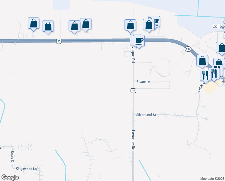 map of restaurants, bars, coffee shops, grocery stores, and more near 5078 Boulder Drive in Hermantown