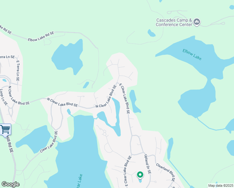 map of restaurants, bars, coffee shops, grocery stores, and more near 17515 East Clear Lake Boulevard Southeast in Yelm