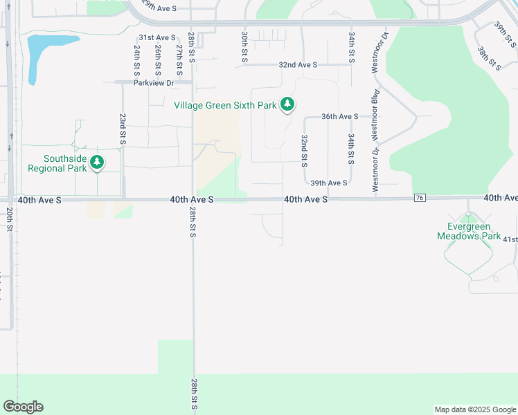 map of restaurants, bars, coffee shops, grocery stores, and more near 3022 41st Avenue South in Moorhead