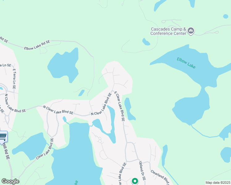 map of restaurants, bars, coffee shops, grocery stores, and more near 17515 East Clear Lake Boulevard Southeast in Yelm
