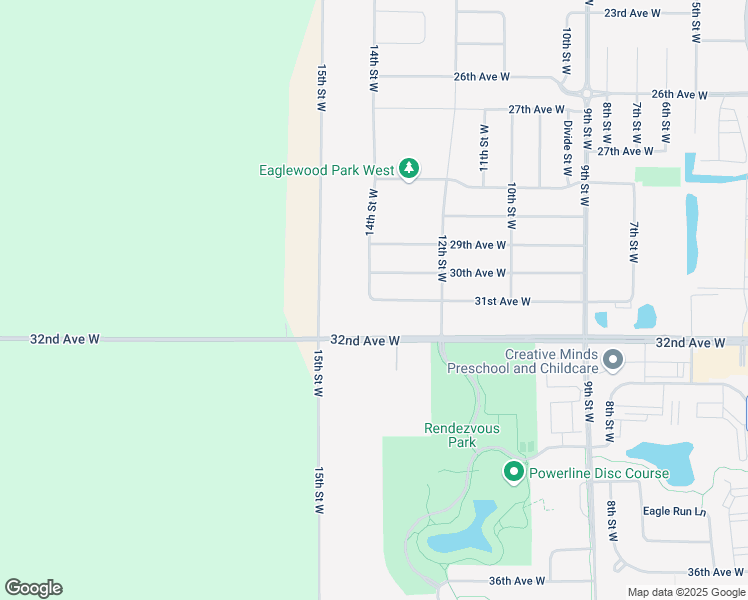 map of restaurants, bars, coffee shops, grocery stores, and more near 14th Street West in West Fargo