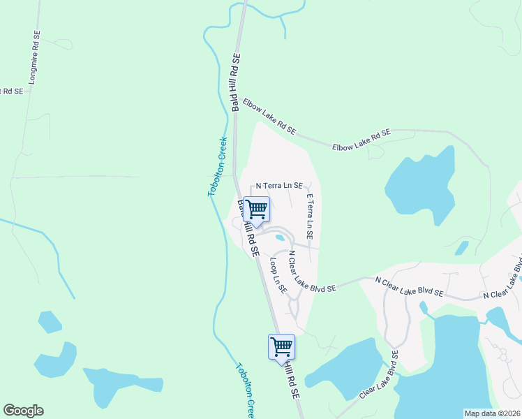 map of restaurants, bars, coffee shops, grocery stores, and more near 21520 West Terra Lane Southeast in Yelm