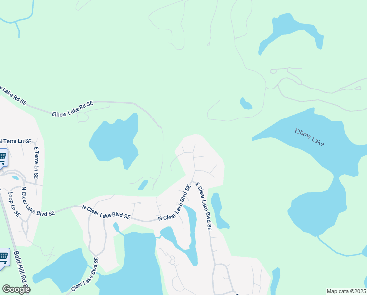 map of restaurants, bars, coffee shops, grocery stores, and more near 17302 Hill Court Southeast in Yelm