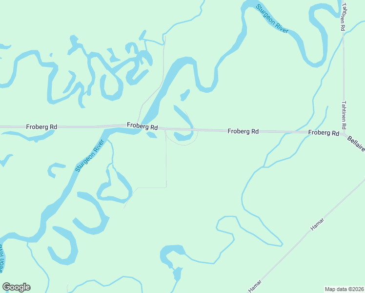 map of restaurants, bars, coffee shops, grocery stores, and more near Froberg Road in Baraga