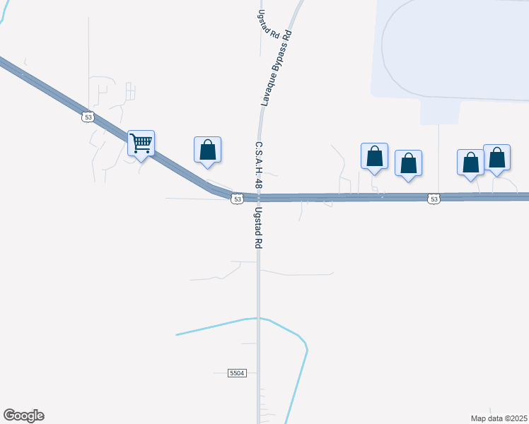 map of restaurants, bars, coffee shops, grocery stores, and more near 4498 Ugstad Road in Hermantown