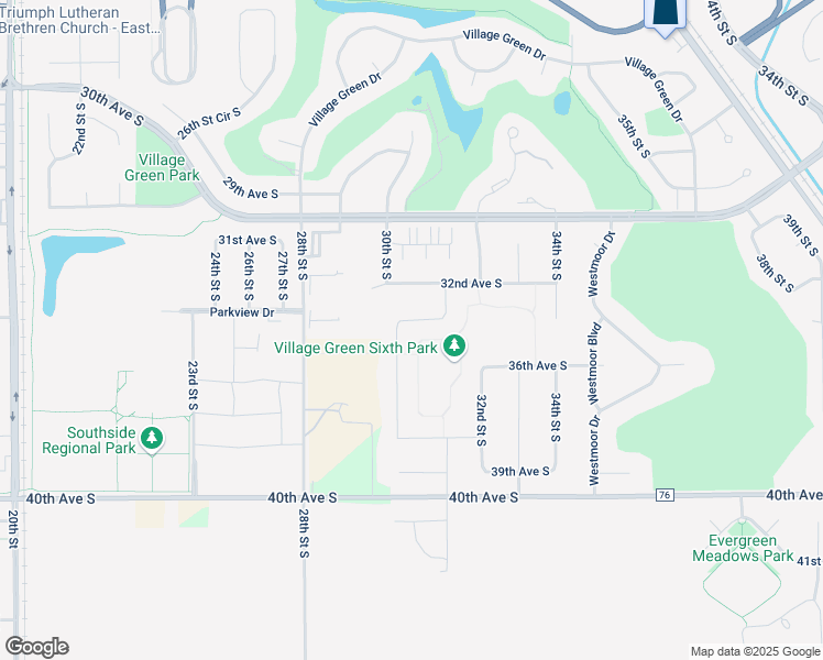 map of restaurants, bars, coffee shops, grocery stores, and more near 3017 33rd Street South in Moorhead