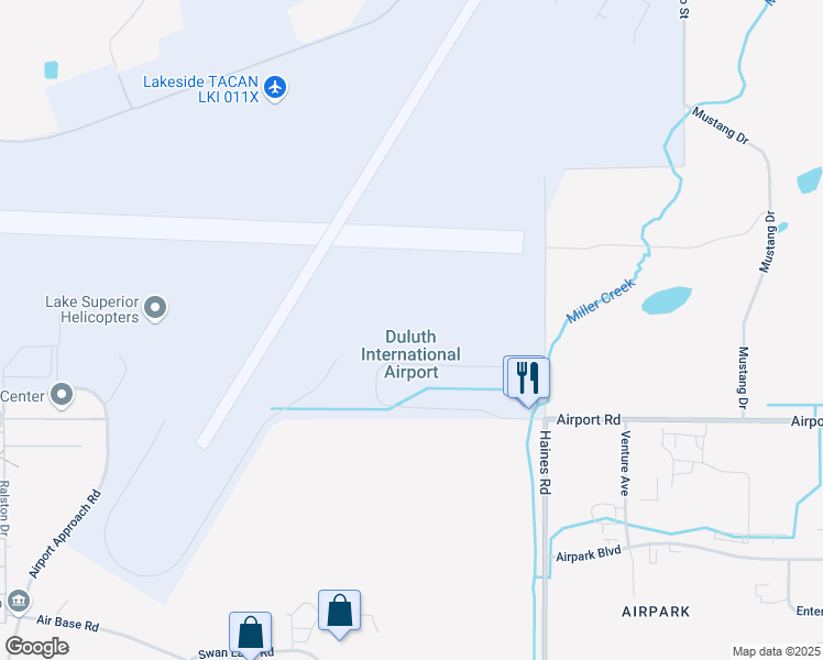 map of restaurants, bars, coffee shops, grocery stores, and more near 4701 Grinden Drive in Duluth