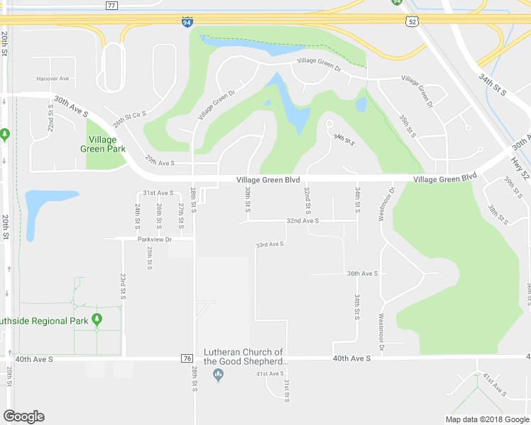 map of restaurants, bars, coffee shops, grocery stores, and more near 3028 32nd Avenue South in Moorhead