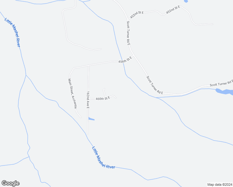 map of restaurants, bars, coffee shops, grocery stores, and more near 45905 164th Avenue East in Eatonville