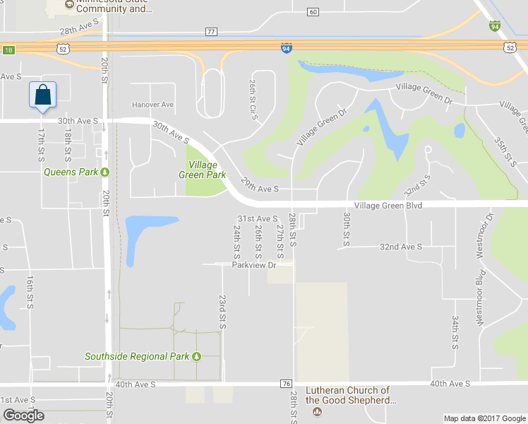 map of restaurants, bars, coffee shops, grocery stores, and more near 2606 31st Avenue South in Moorhead