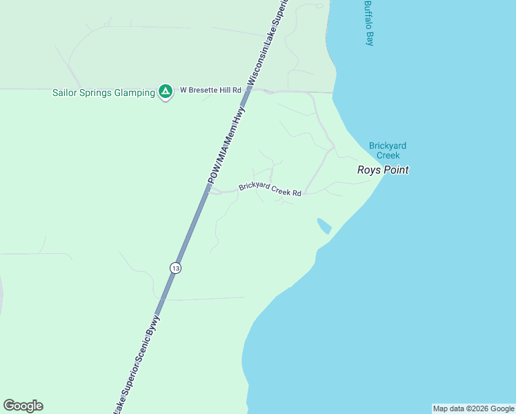 map of restaurants, bars, coffee shops, grocery stores, and more near 87645 Bjorn Road in Bayfield