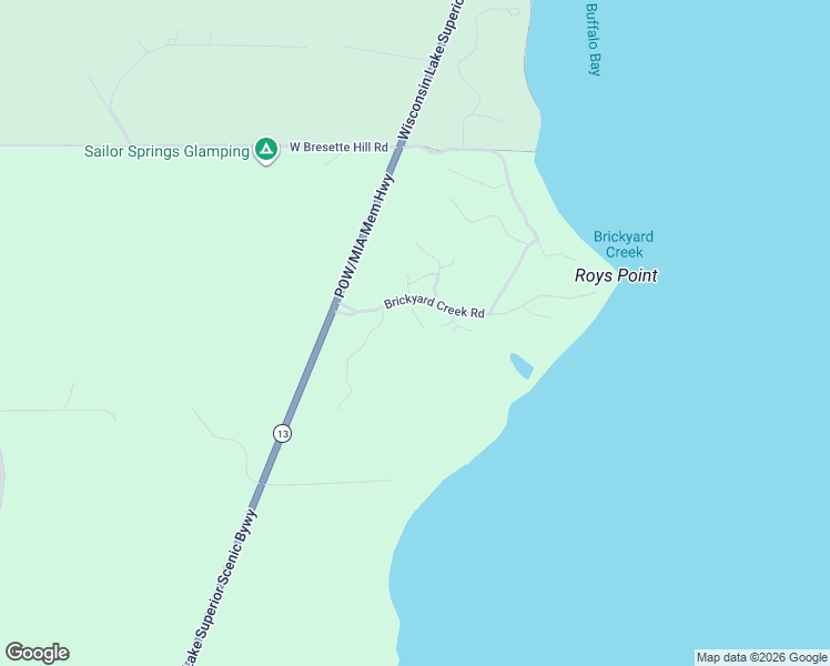 map of restaurants, bars, coffee shops, grocery stores, and more near 87645 Bjorn Road in Bayfield