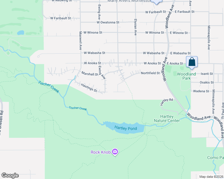 map of restaurants, bars, coffee shops, grocery stores, and more near 3212 Ewing Avenue in Duluth
