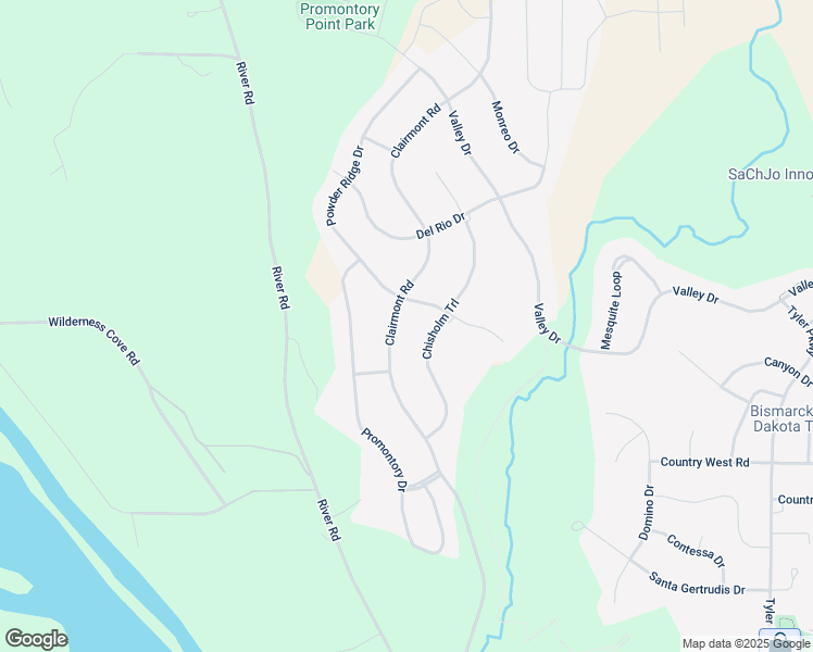 map of restaurants, bars, coffee shops, grocery stores, and more near 2726 Powder Ridge Drive in Bismarck