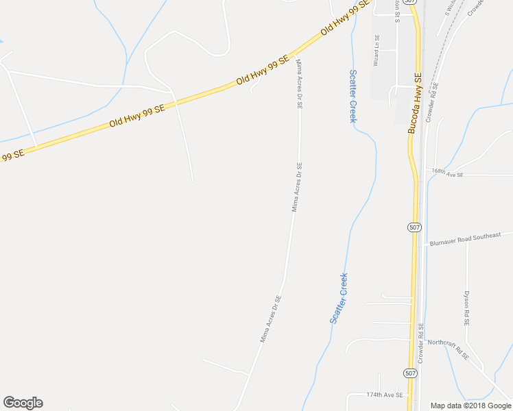 map of restaurants, bars, coffee shops, grocery stores, and more near 16847 Mima Acres Drive Southeast in Tenino