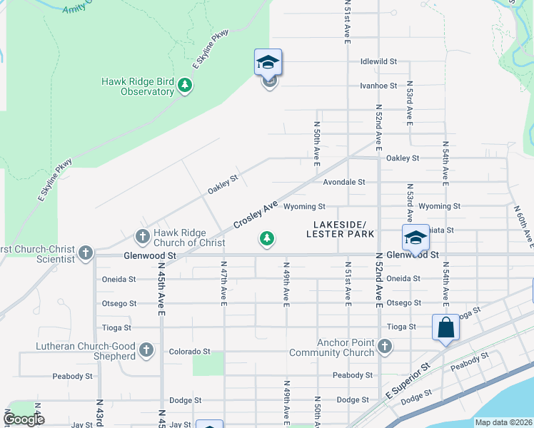 map of restaurants, bars, coffee shops, grocery stores, and more near 4810 Crosley Avenue in Duluth