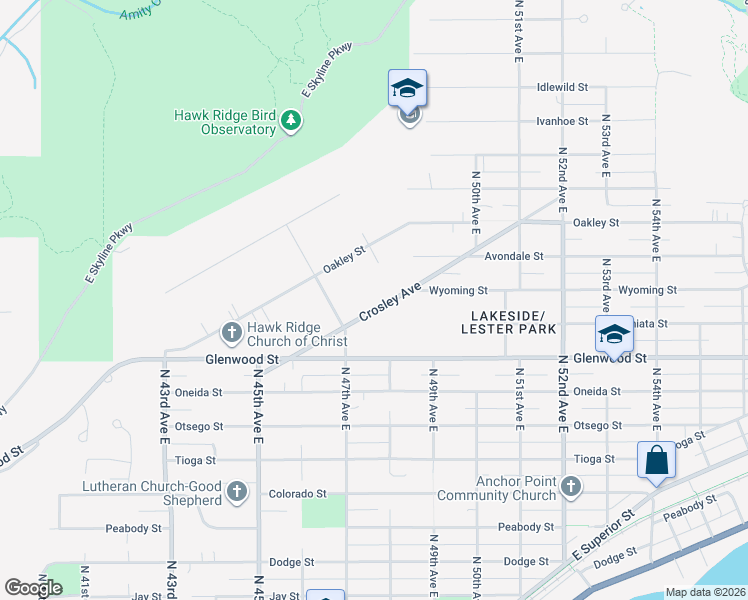 map of restaurants, bars, coffee shops, grocery stores, and more near 4729 Crosley Avenue in Duluth