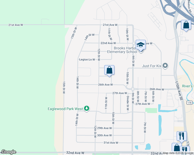 map of restaurants, bars, coffee shops, grocery stores, and more near 2340 12th Street West in West Fargo