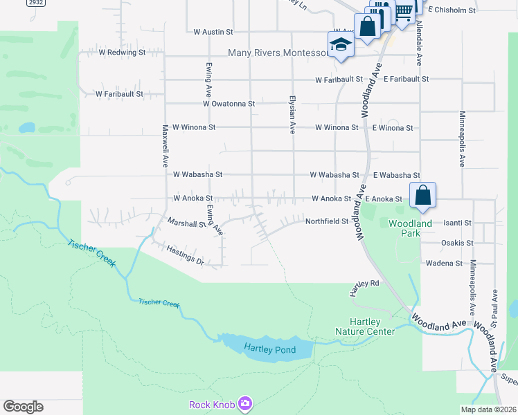 map of restaurants, bars, coffee shops, grocery stores, and more near 3322 Kolstad Avenue in Duluth