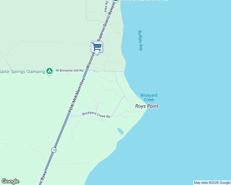 map of restaurants, bars, coffee shops, grocery stores, and more near 37670 Madeline Lane in Bayfield