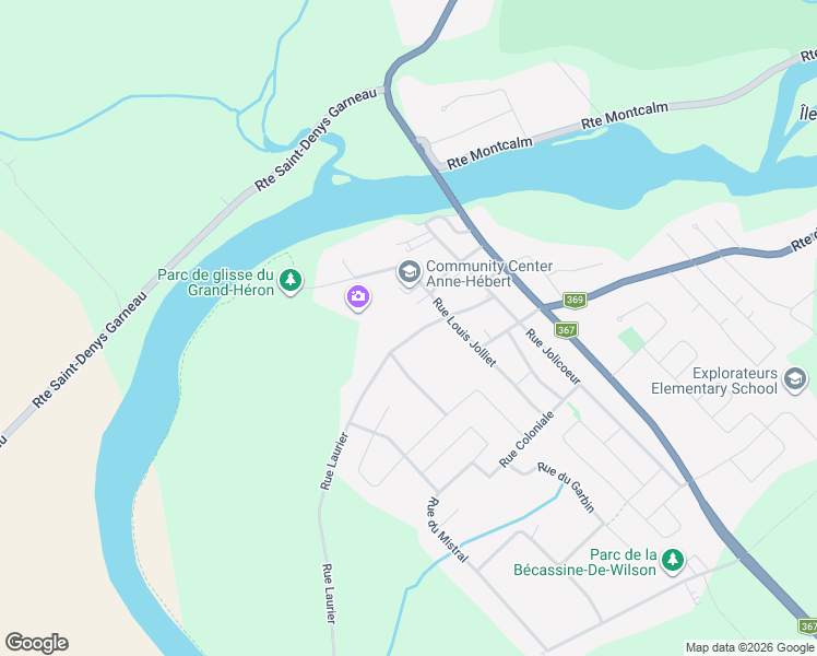 map of restaurants, bars, coffee shops, grocery stores, and more near 24 Rue Laurier in Sainte-Catherine-de-la-Jacques-Cartier