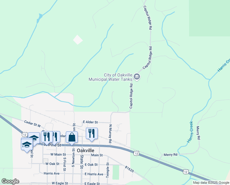 map of restaurants, bars, coffee shops, grocery stores, and more near 3 Capitol Ridge Rd in Oakville