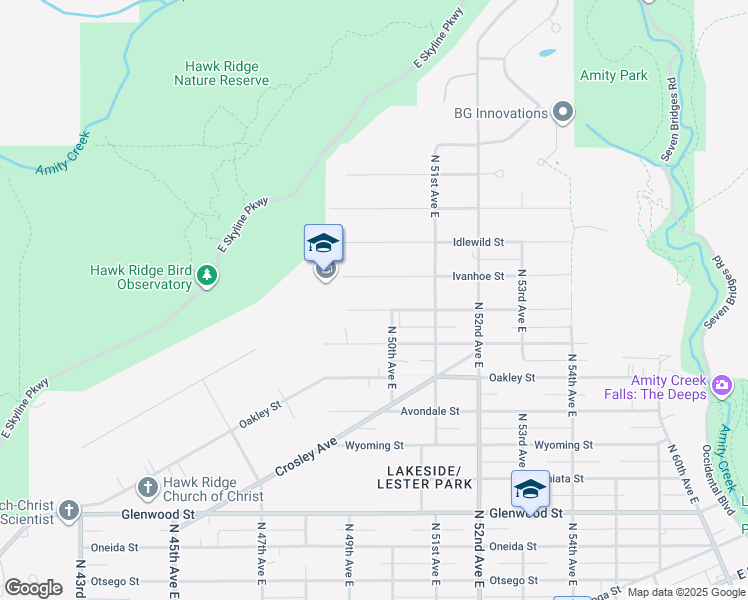 map of restaurants, bars, coffee shops, grocery stores, and more near 4909 Norwood Street in Duluth