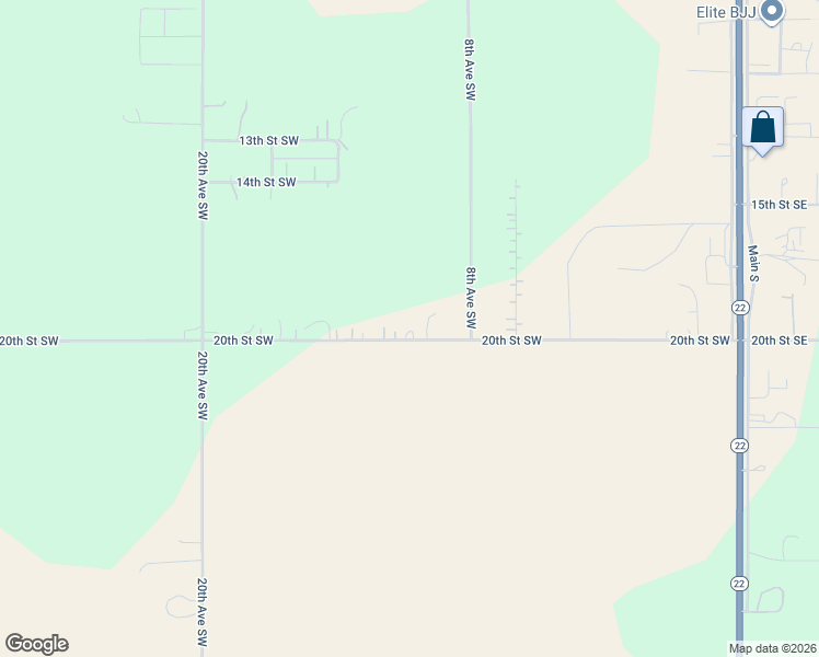 map of restaurants, bars, coffee shops, grocery stores, and more near 1210 20th Street Southwest in Dickinson