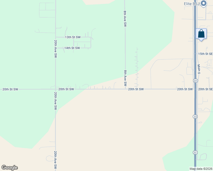 map of restaurants, bars, coffee shops, grocery stores, and more near 1210 20th Street Southwest in Dickinson