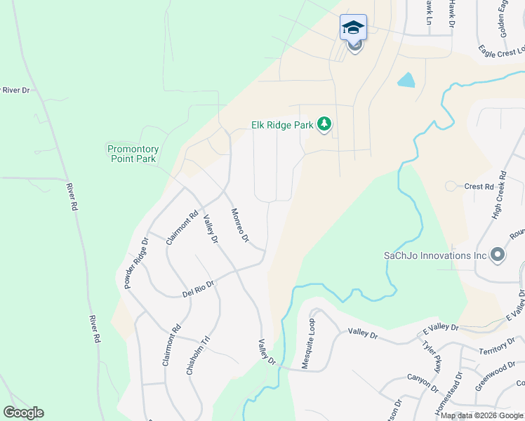 map of restaurants, bars, coffee shops, grocery stores, and more near 3811 Del Rio Drive in Bismarck