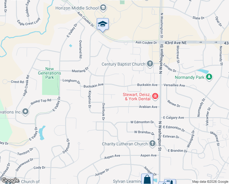 map of restaurants, bars, coffee shops, grocery stores, and more near 435 Buckskin Avenue in Bismarck
